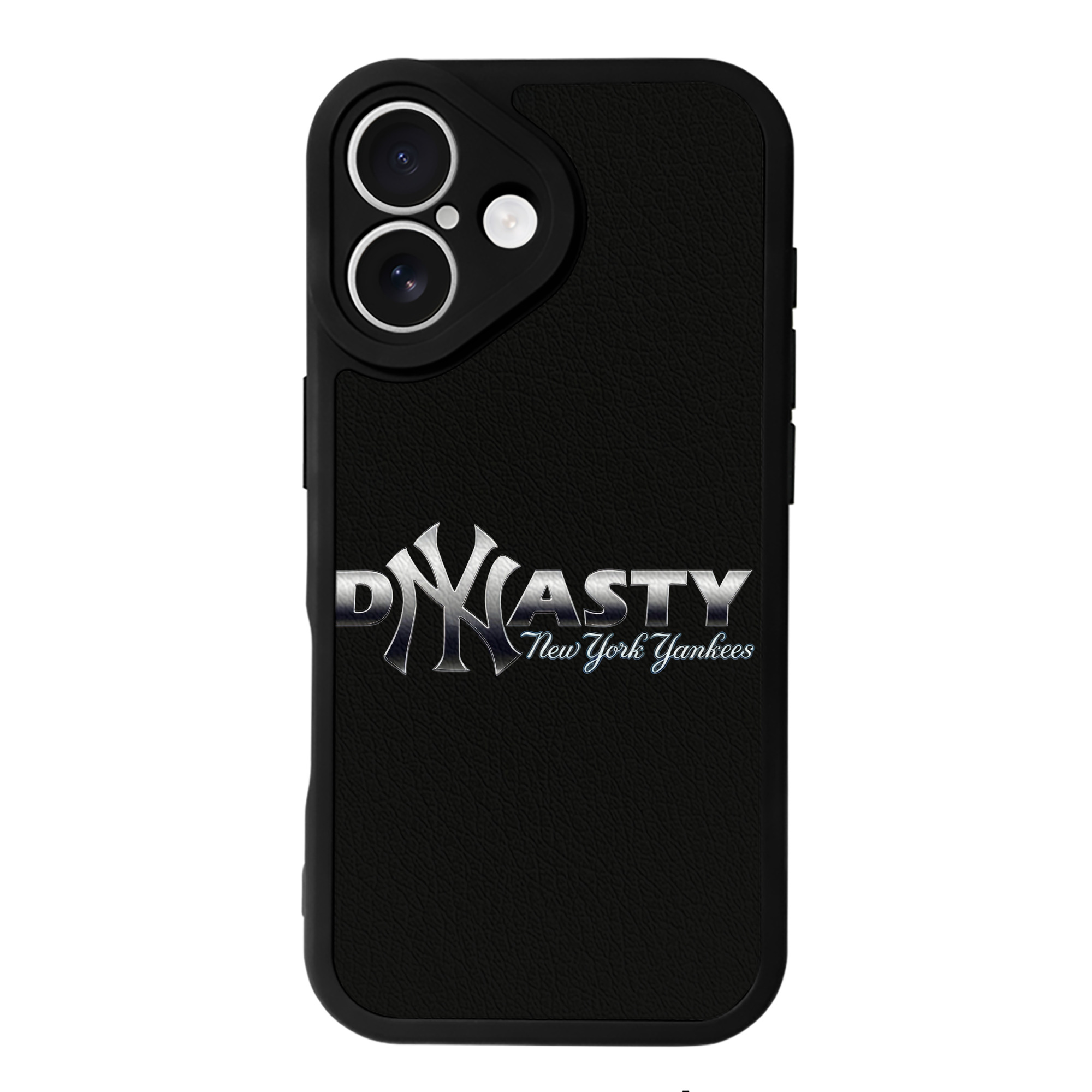 New York Yankees Dyasty IPhone 16 Silicone Leather Case – UV Print, Lambskin Texture – Perfect Fit, Wireless Charging Compatible, Scratch Resistant, Precise Cutouts – Stylish Protection For IPhone 16